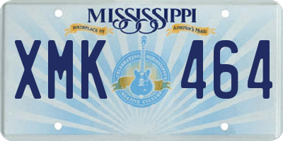 MS license plate XMK464