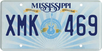 MS license plate XMK469