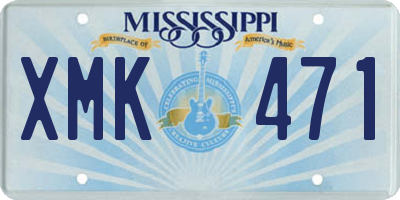 MS license plate XMK471