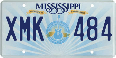 MS license plate XMK484