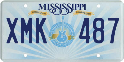 MS license plate XMK487
