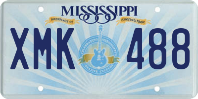 MS license plate XMK488