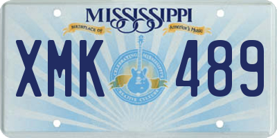 MS license plate XMK489