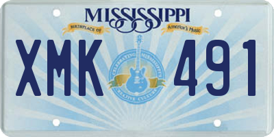 MS license plate XMK491