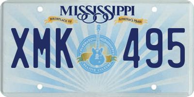 MS license plate XMK495