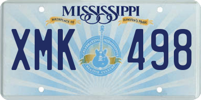 MS license plate XMK498