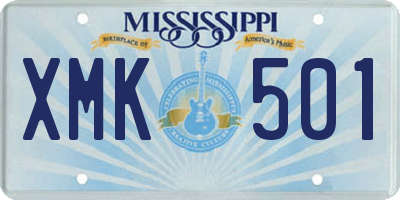 MS license plate XMK501