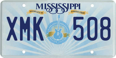 MS license plate XMK508