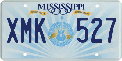 MS license plate XMK527