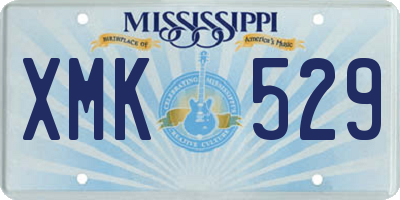 MS license plate XMK529