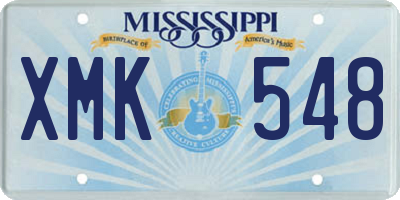 MS license plate XMK548