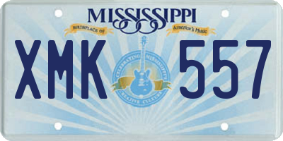 MS license plate XMK557