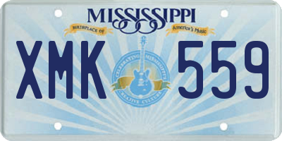 MS license plate XMK559