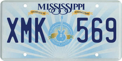 MS license plate XMK569