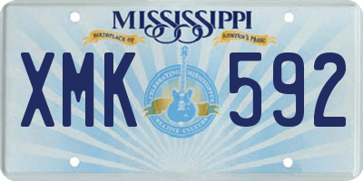 MS license plate XMK592