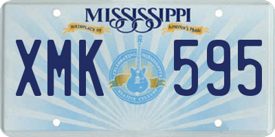 MS license plate XMK595