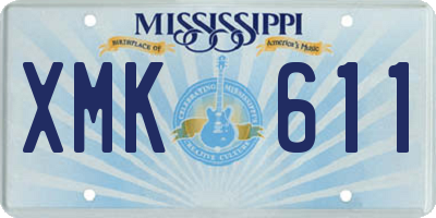 MS license plate XMK611
