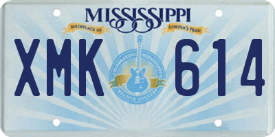 MS license plate XMK614