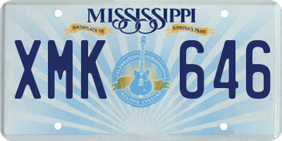 MS license plate XMK646