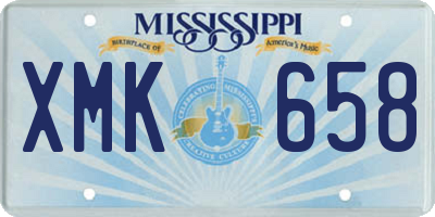 MS license plate XMK658