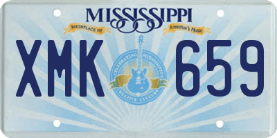 MS license plate XMK659