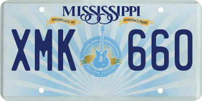 MS license plate XMK660