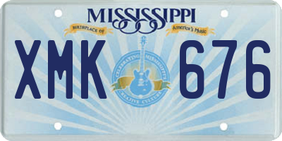 MS license plate XMK676