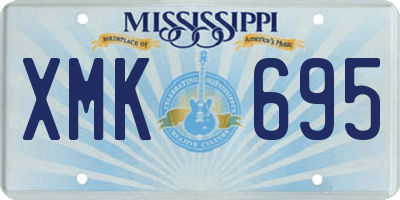 MS license plate XMK695