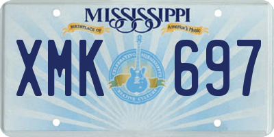 MS license plate XMK697