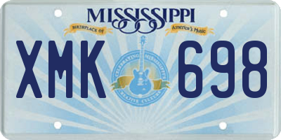 MS license plate XMK698