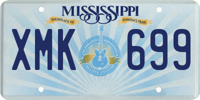 MS license plate XMK699