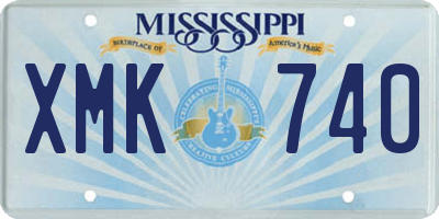 MS license plate XMK740