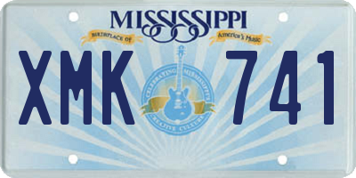 MS license plate XMK741