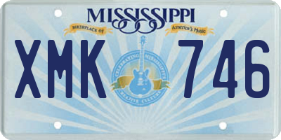 MS license plate XMK746
