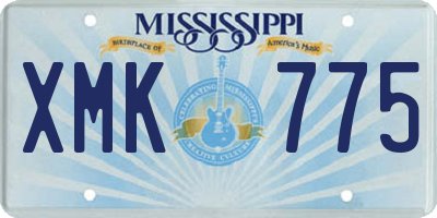 MS license plate XMK775