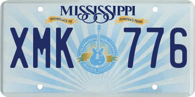 MS license plate XMK776