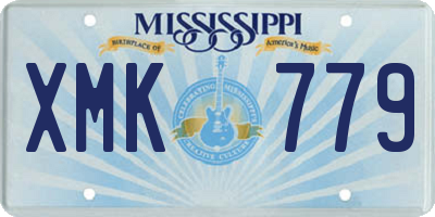 MS license plate XMK779