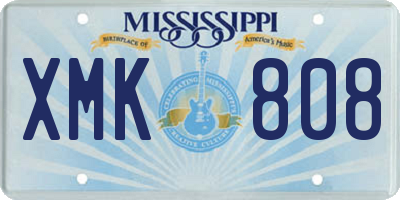 MS license plate XMK808