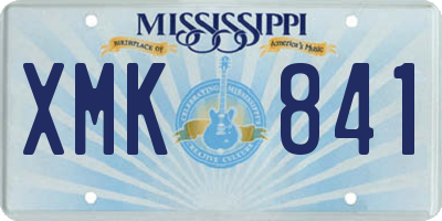 MS license plate XMK841