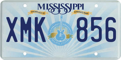 MS license plate XMK856