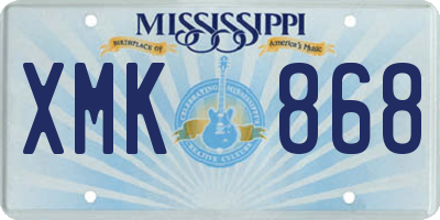 MS license plate XMK868