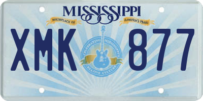 MS license plate XMK877