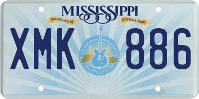 MS license plate XMK886