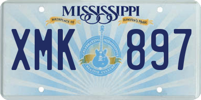 MS license plate XMK897