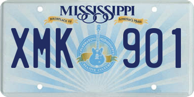 MS license plate XMK901