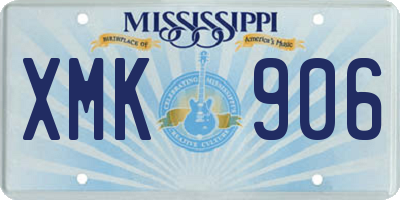 MS license plate XMK906