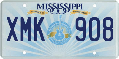 MS license plate XMK908