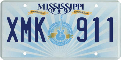 MS license plate XMK911