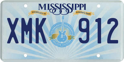 MS license plate XMK912