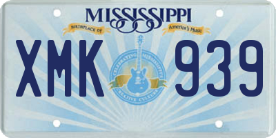 MS license plate XMK939